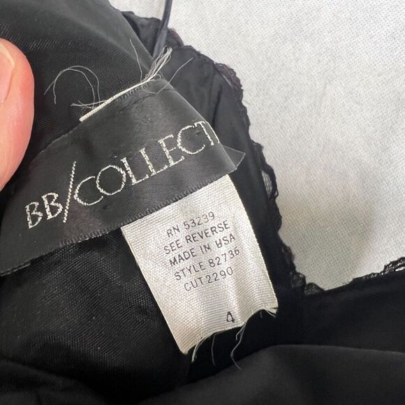 BB/Collections Off Shoulder Sweetheart Neckline Fit & Flare Chiffon Skirt Sz 4 - Picture 6 of 8